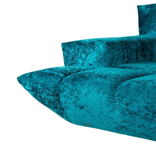Fabric Corner Cloud 7 Sofa in Blue Turquoise from Bretz For Sale - Image 6 of 14