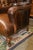 1990s Pair Tufted Back Brown Leather Arm Club Chairs High Back - English Library / Cigar Lounge For Sale - Image 9 of 17