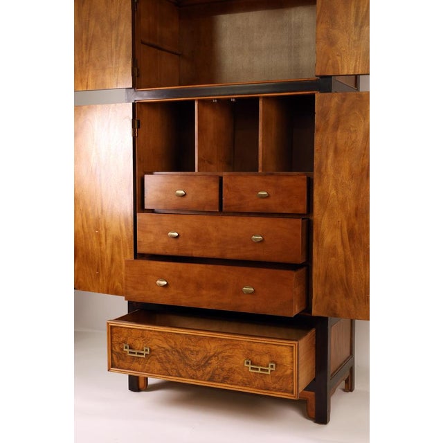 Brown Vintage Tall Cabinet, 1970s For Sale - Image 8 of 12