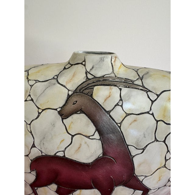 1980s 1980s James Tower Signed Glazed Earthenware Vessel / Vase For Sale - Image 5 of 11