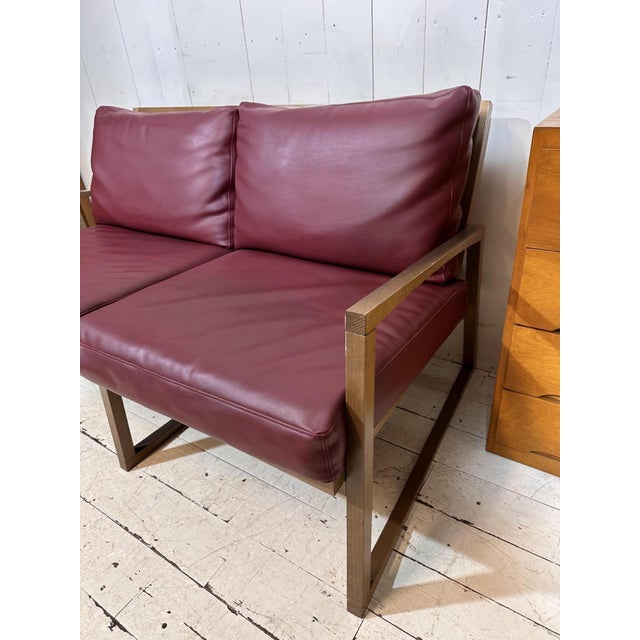 1990s Vintage Two-Seater Sofa in Red Leather by Andy Thornton, 1995 For Sale - Image 5 of 13