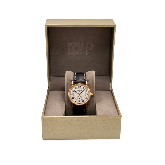 Longines Présence Heritage 34mm l4.767.8 White Dial 18k Yellow Gold Watch For Sale - Image 10 of 11