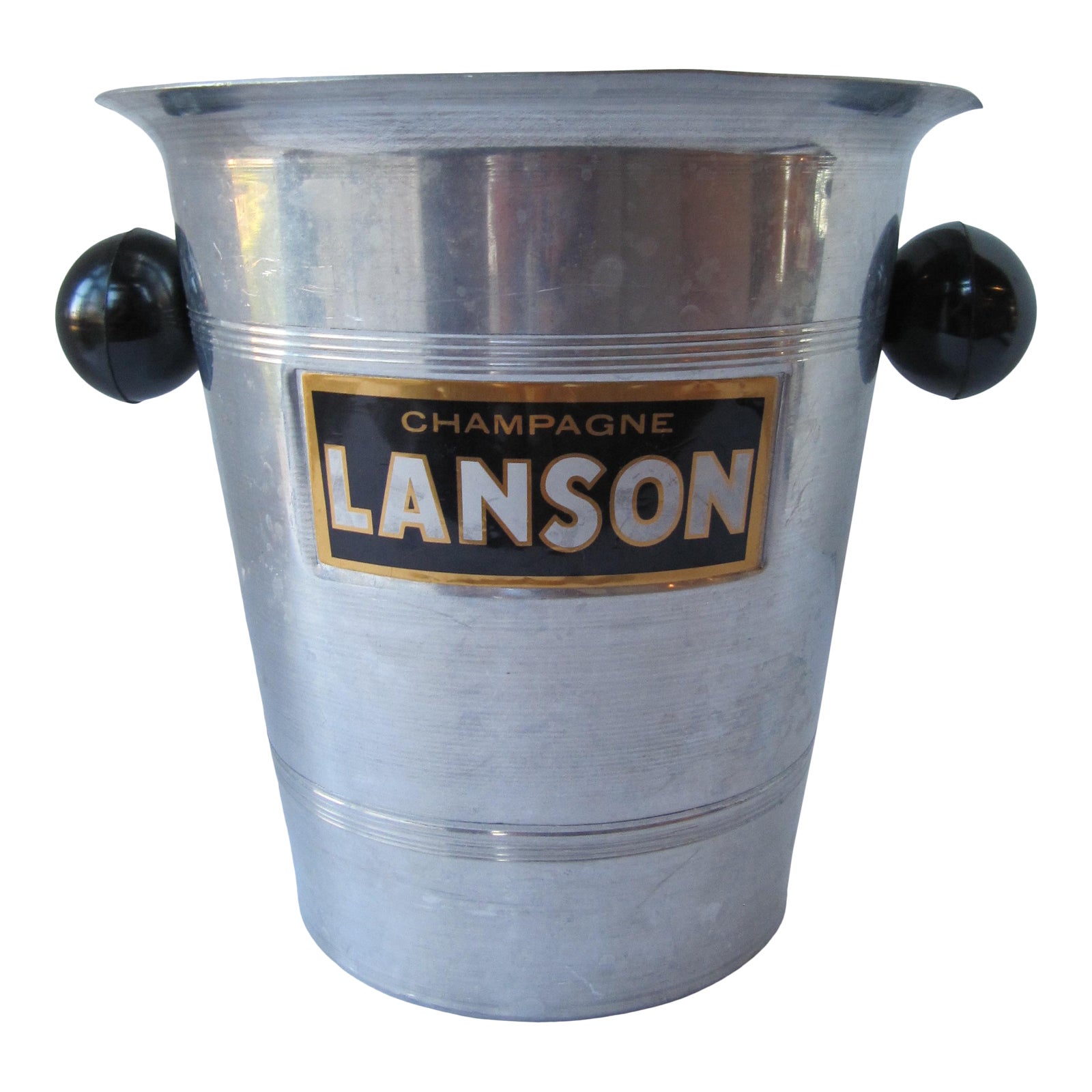Vintage Champagne Lanson Aluminum Ice Bucket Chairish