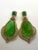 Gemstone Bochic “Capri” Vintage Emerald, Tourmaline & Diamond Earrings Set In 18K Gold & Silver For Sale - Image 7 of 13