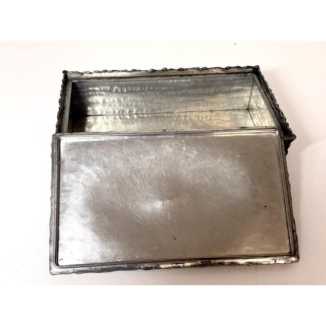 1960s Vintage Handmade Rectangular Pewter Box by Attilio Nani, Italy, 1960s For Sale - Image 5 of 13