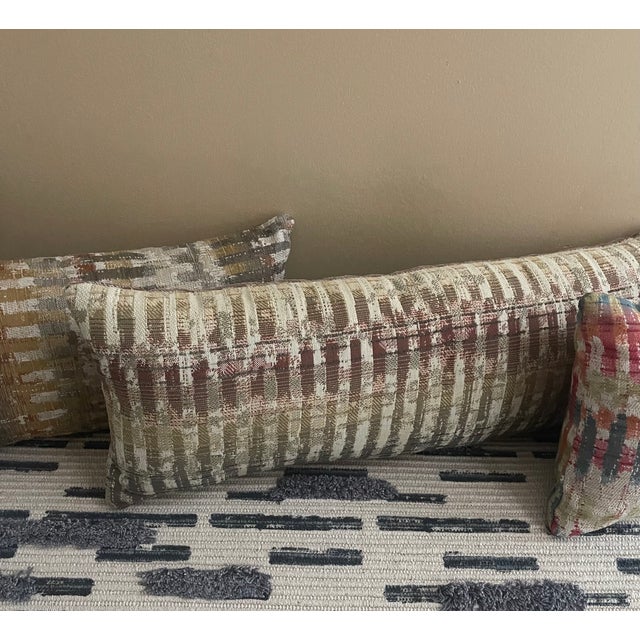 Set of 3 Newly Crafted Lumbar Accent Pillows For Sale - Image 4 of 11