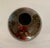 Brown Round Modern Art Studio Ceramic Vase With Gold and Orange Accenting For Sale - Image 4 of 5