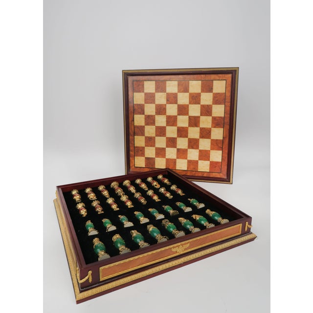 Byzantine Faberge Imperial Jeweled Chess Set by Franklin Mint For Sale - Image 3 of 7