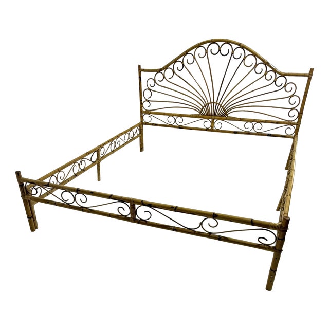 Bamboo Bed, Italy, 1960s For Sale