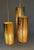 Vintage 50s 60s Mid-Century Triple, Multiple Color Yarn String Shades Hanging Ceiling Light Fixture For Sale - Image 11 of 12