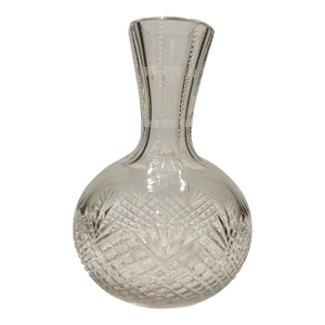 1897 Antique Water Wine Carafe Strawberry Diamond and Fan American Brilliant Period