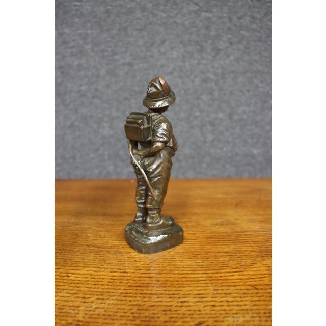 Bronze Bronze “Petite Courage” Boy by Giuseppe M. Piccole For Sale - Image 8 of 10
