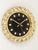 German Hollywood Regency Golden Wall Clock in Gilt with Crystals by Junghans, 1970s For Sale - Image 12 of 15