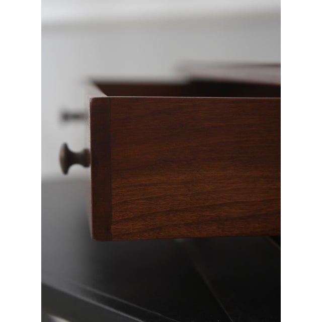 Brown 1960s Stickley Cherry Valley 1 Drawer Shaving Mirror For Sale - Image 8 of 15