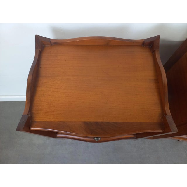Tan Louis XV Style Bedside Tables, 1950s, Set of 2 For Sale - Image 8 of 17