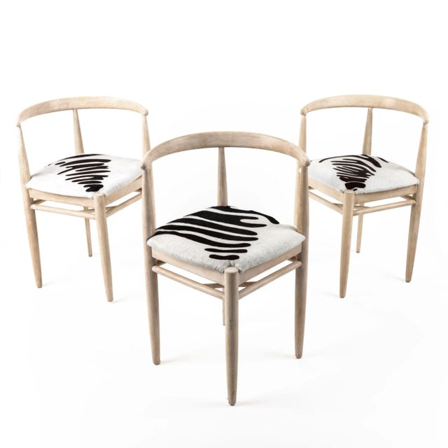 1970s Corner Bleached Oak Chair For Sale - Image 9 of 9