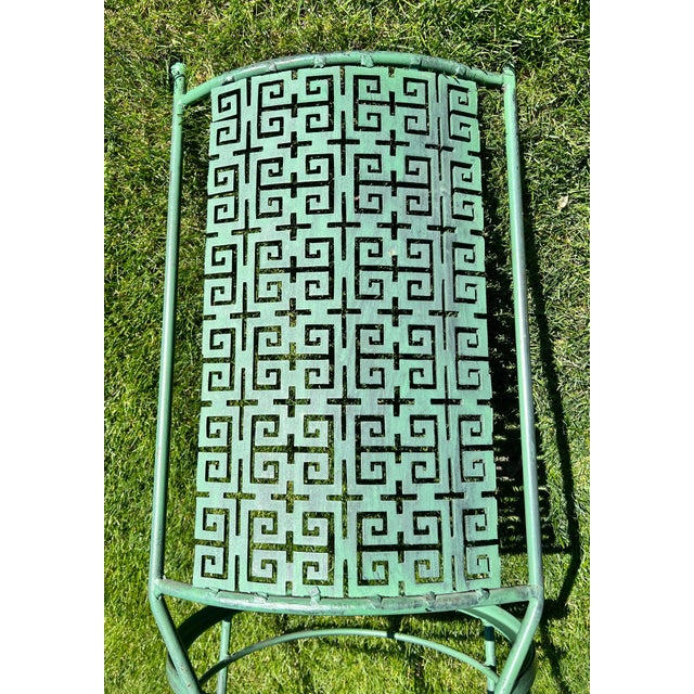 Vintage Greek Key Wrought Iron Dinette Set For Sale - Image 12 of 12