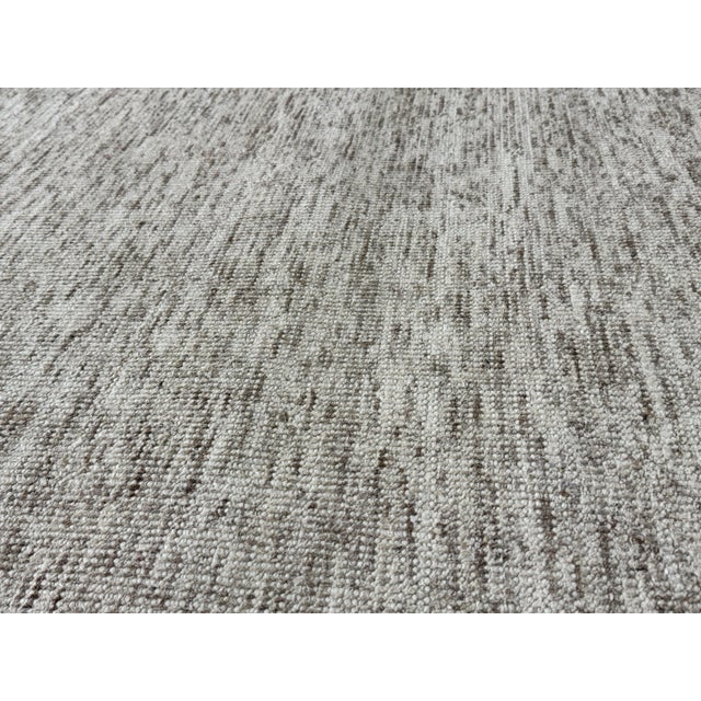 9ft X 12ft Modern Design Textured Neutral Area Rug For Sale - Image 9 of 12