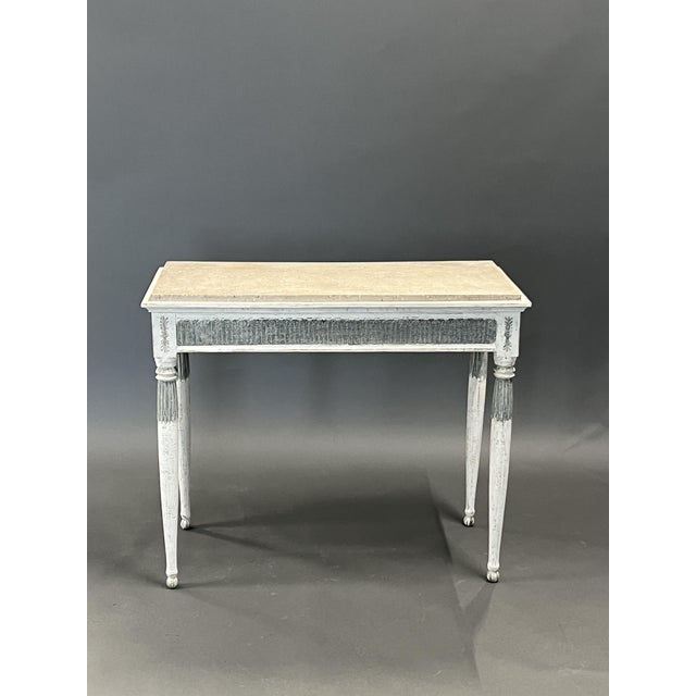 Wood Console Table with Ornaments For Sale - Image 7 of 7