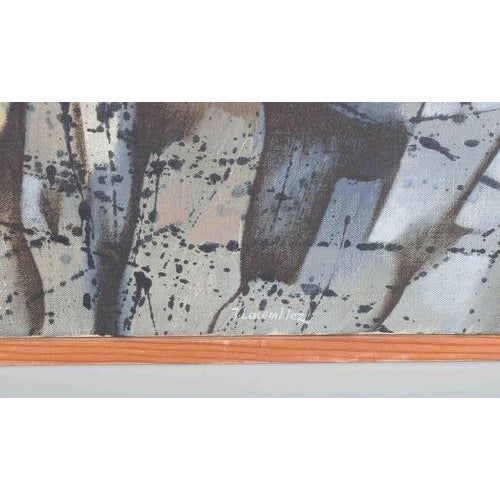 Jacques Lacomblez, Reserved for Sirens, 1961, Oil on Canvas For Sale - Image 4 of 6