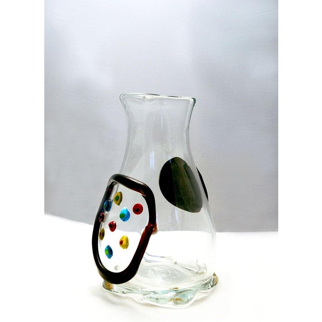 Extremely rare informal ‘Primavera’ vase designed by Fulvio Bianconi for Mazzega Murano in the 1970s. In transparent...