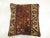 Tribal Banded Traditional Square Antique Rug Pillow For Sale - Image 3 of 3