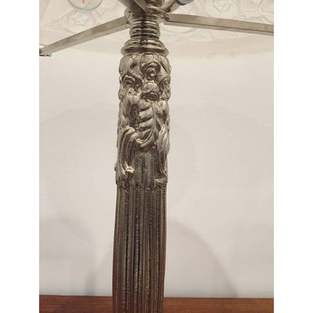 French Art Deco Table Lamp Signed by Degue For Sale In New York - Image 6 of 9