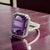 Natural Amethyst Diamond Ring Size 6.5, 14k Gold 12.48 TCW Certified For Sale In New York - Image 6 of 13