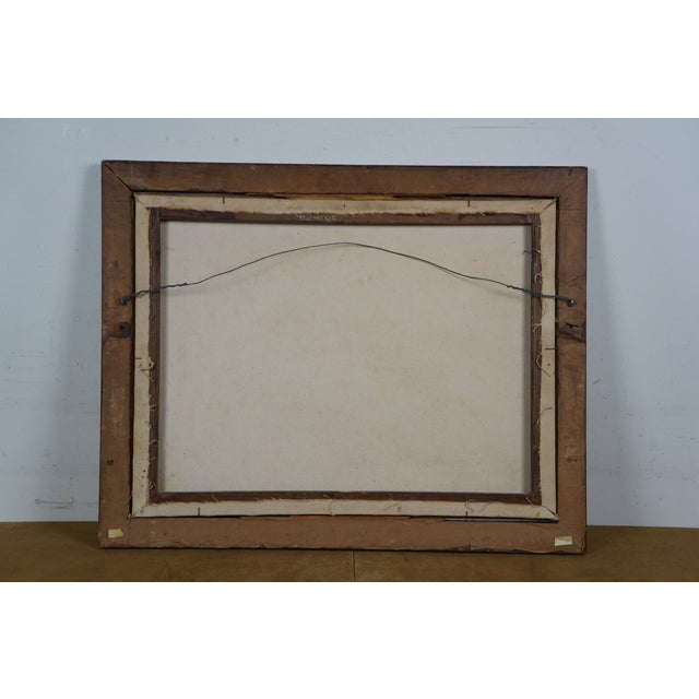 Early 20th Century Antique Maritime British Steam Ship Seascape Oil Painting Birdseye Maple 27", Framed For Sale - Image 10 of 12