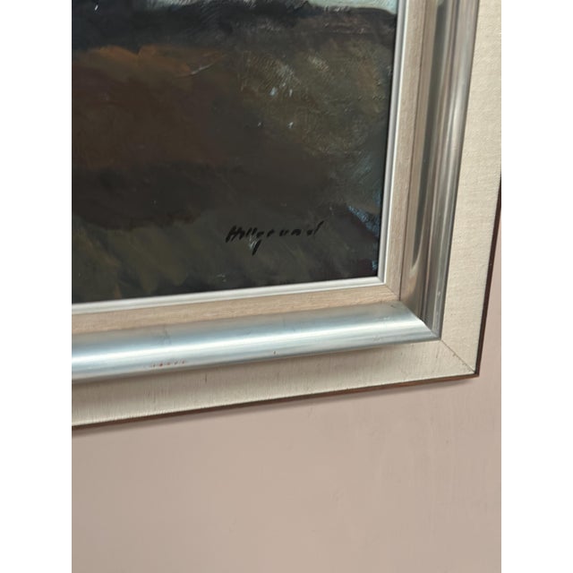 Bengt Hillgrund, Farm in the Landscape, 1950s, Oil Painting on Canvas, Framed For Sale - Image 8 of 18