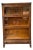 Antique Library Bookcase Lundstrom Chippendale Leaded Glass 3-Tier Sectional Barrister Bookcase - Quarter-Sawn Oak For Sale