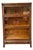 Antique Lundstrom Chippendale Leaded Glass 3-Tier Sectional Barrister Bookcase - Quarter-Sawn Oak For Sale