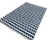 Handmade Cotton Small Chevron Rug, Blue And White - 8'x10' For Sale
