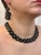 Round Circle Black Onyx with Rose Cut Diamond 18 Karat Gold Necklace, Earrings For Sale - Image 18 of 18