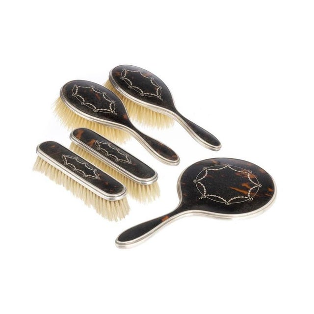 Silver Silver Toiletry Set from Horton & Allday, Set of 5 For Sale - Image 6 of 6