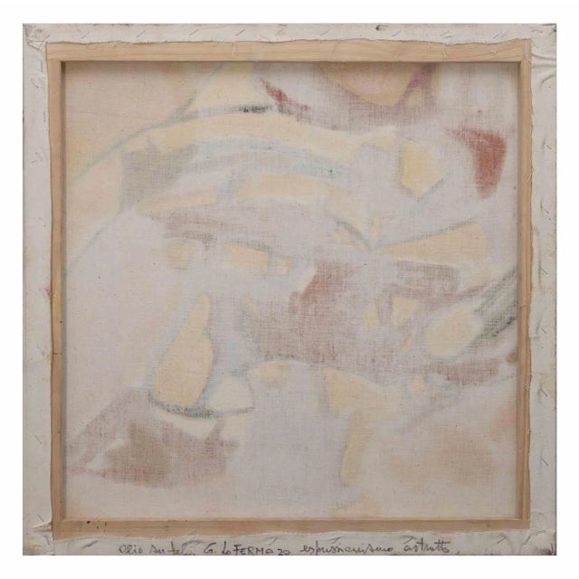 Giorgio Lo Fermo, Pink and Red Composition, Original Oil on Canvas, 2020 For Sale - Image 4 of 5