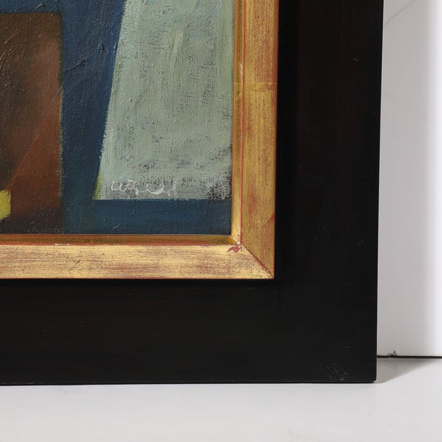 Brown Art Deco Stage Set Oil on Canvas Painting Signed William Freed For Sale - Image 8 of 18