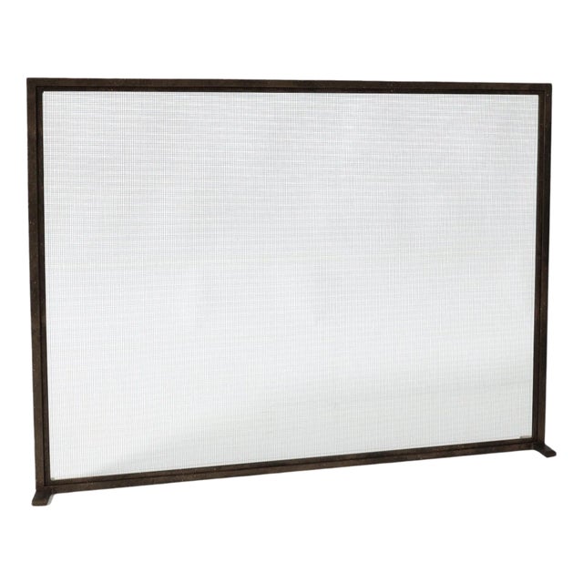 Warm Black Dakota Fireplace Screen For Sale