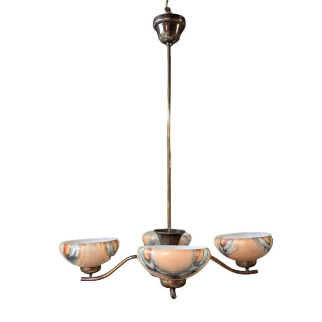 4-Arm Pendant Light by Paavo Tynell for Oy Taito, 1940s For Sale - Image 11 of 18