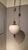 Brass Chandelier with Apple-Shaped Milk Glass, 1950s For Sale - Image 6 of 9
