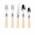 Ivory Pearlized Five-Piece Flatware Set, Service for One For Sale - Image 4 of 4