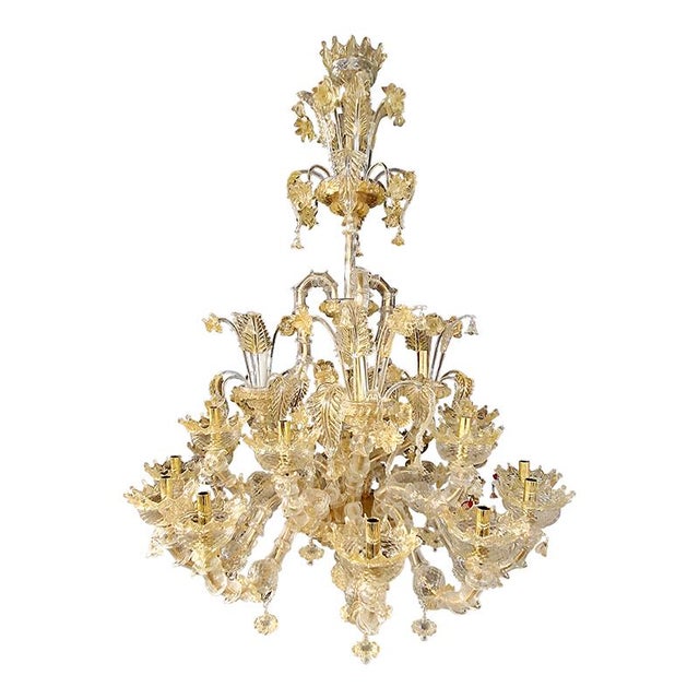 Rezzonico Chandelier in Murano Glass, 1950s For Sale - Image 3 of 8