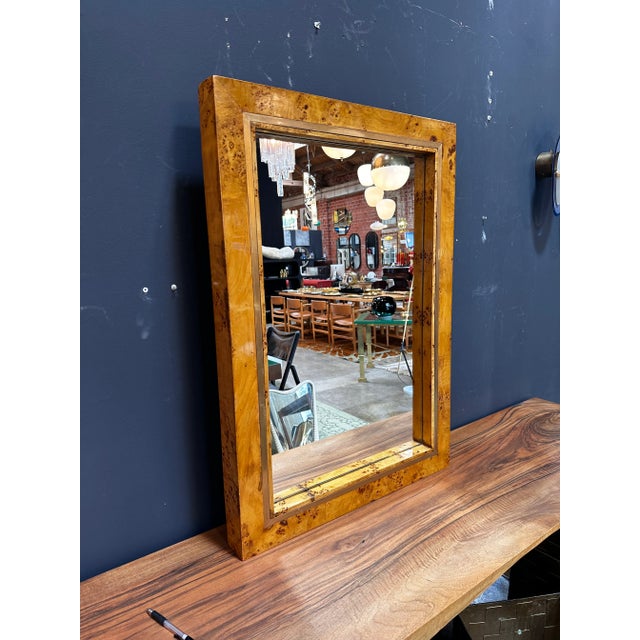 1980s Vintage Italian Rectangular Wall Mirror by Romeo Rega 1980s For Sale - Image 5 of 9