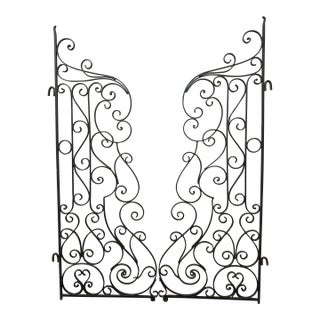A Pair of Art-Deco Neo-Classical Wrought Iron Claustras Room Dividers France 1930 For Sale