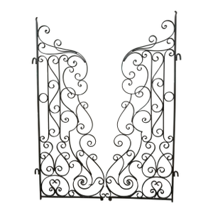 A Pair of Art-Deco Neo-Classical Wrought Iron Claustras Room Dividers France 1930