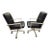 Vintage Milo Baughman Style Directors Chairs Swivel Castors Postmodern Vintage For Sale