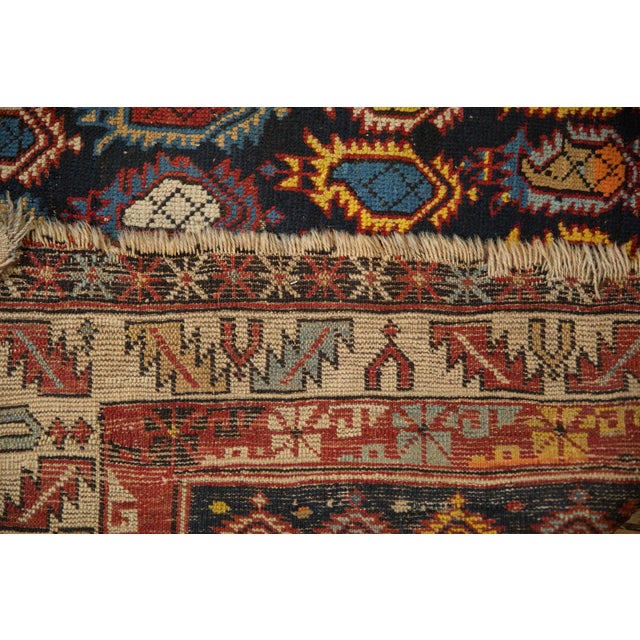 Antique Caucasian Rug - 3'9" x 4'10" For Sale - Image 9 of 11