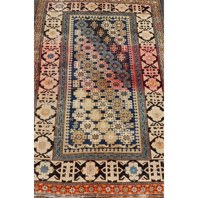 Late 19th Century Late 19th Century Antique Caucasian Shirvan Rug With All-Over Blossoming Tribal Motifs For Sale - Image 5 of 11