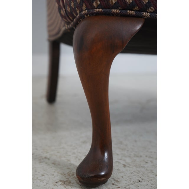 Kittinger Biggs Queen Anne Mahogany Wing Chair For Sale - Image 11 of 18