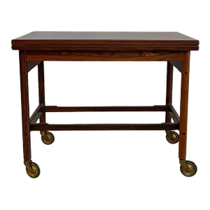 1960s Danish Modern Rosewood Extension Side Table Trolley by Kurt Östervig